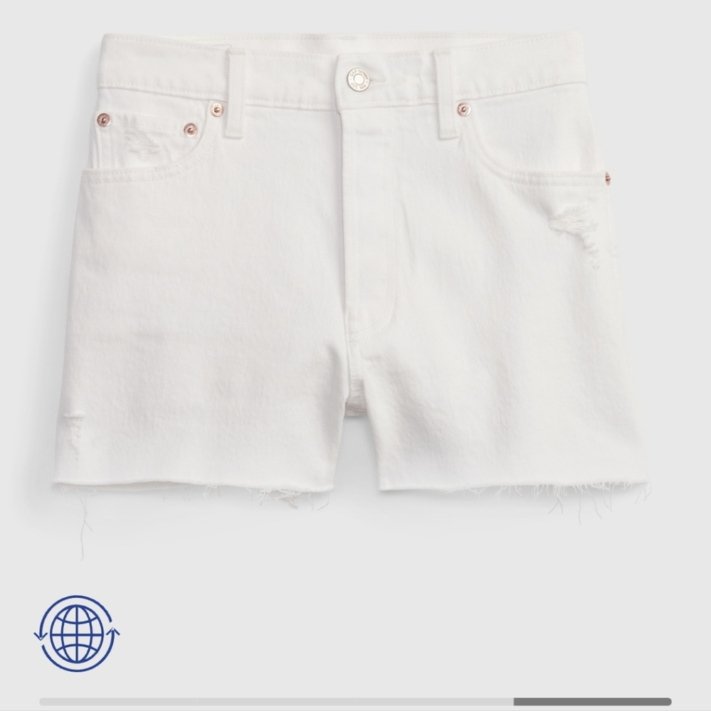 Gap High rise button fly denim shorts